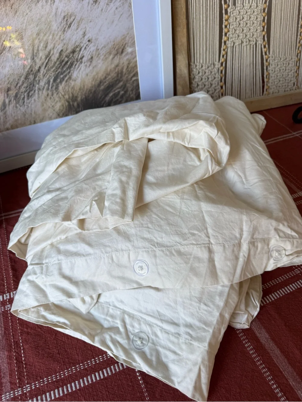 Cream Button-Closure Duvet Cover - Classic Home Bedding Brooklinen - Picture 1 of 1
